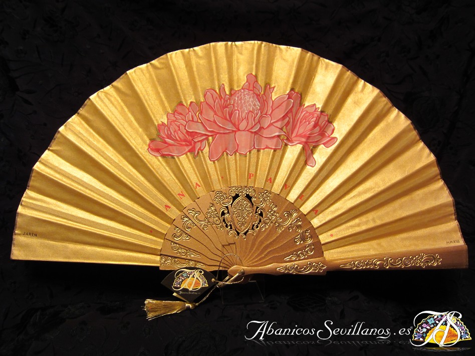 Abanico Dorado exclusivo AS.es