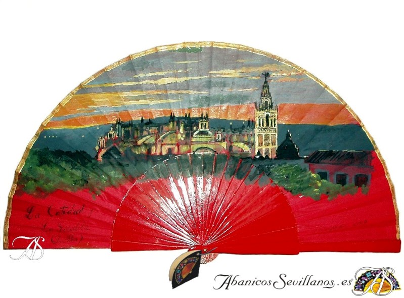 Abanico sevillano pintado a mano